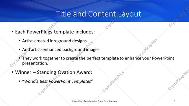 Title and Content presentation slide layout