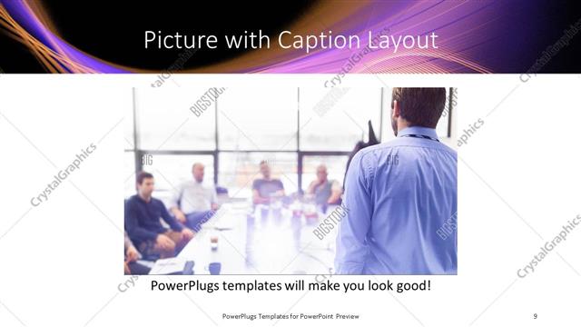 Picture with Caption presentation slide layout