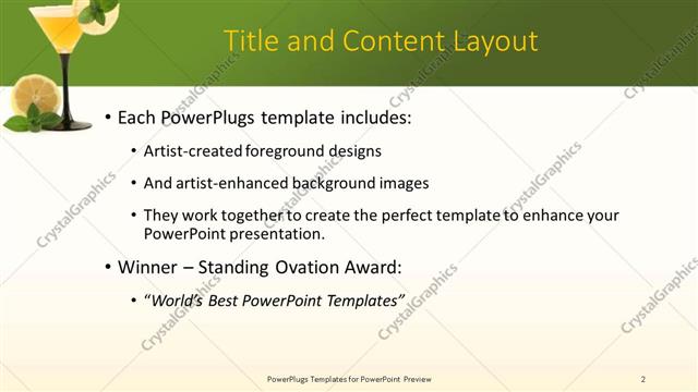 Title and Content presentation slide layout