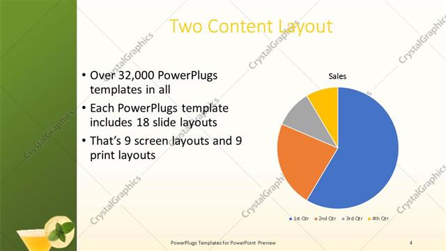 Two Content presentation slide layout