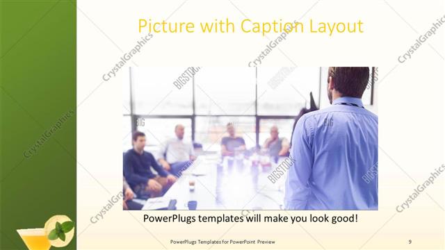 Picture with Caption presentation slide layout