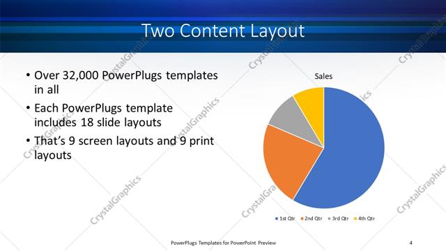 Two Content presentation slide layout