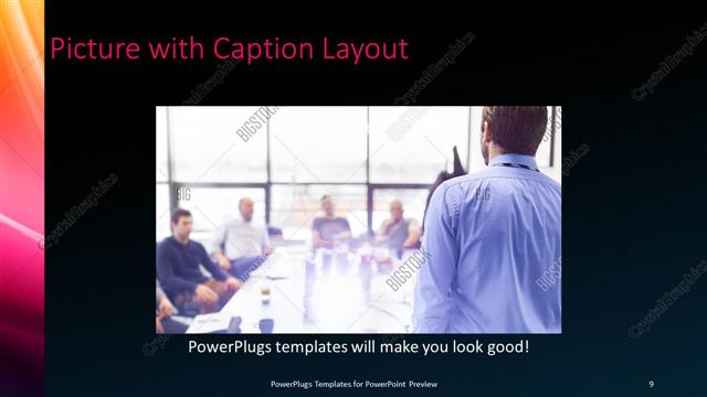 Picture with Caption presentation slide layout
