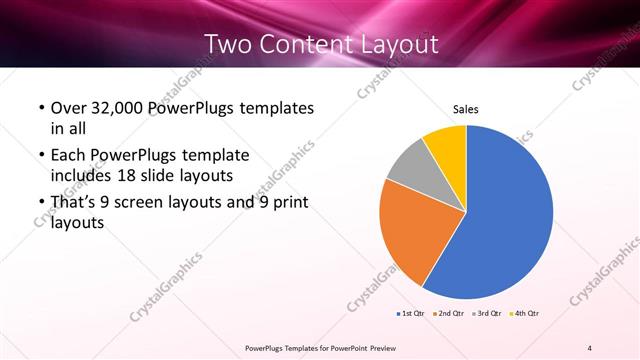 Two Content presentation slide layout