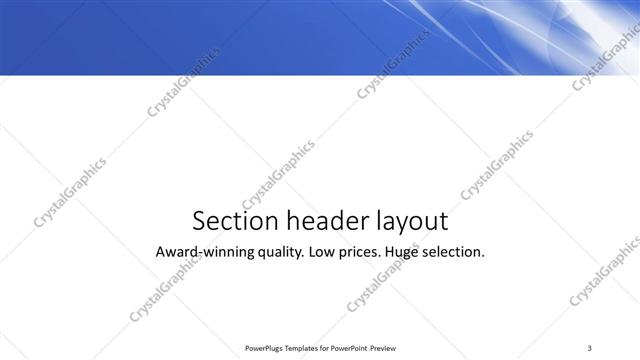 Section Header presentation slide layout