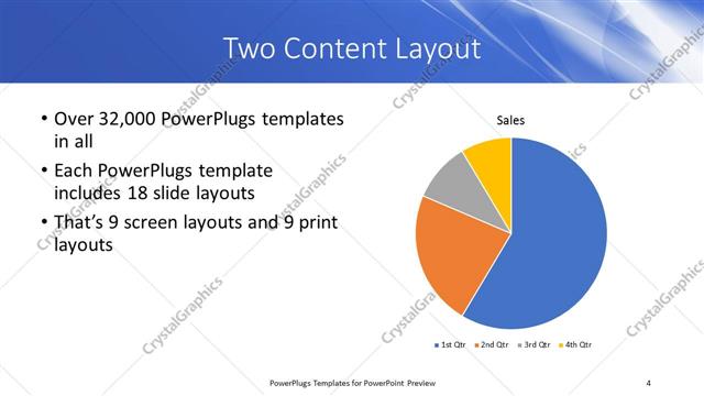 Two Content presentation slide layout