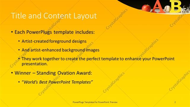 Title and Content presentation slide layout
