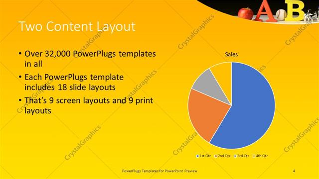 Two Content presentation slide layout