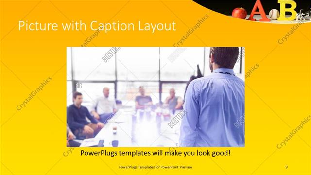 Picture with Caption presentation slide layout