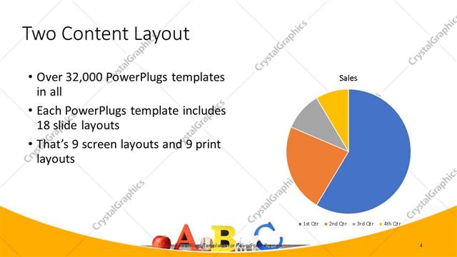 Two Content presentation slide layout