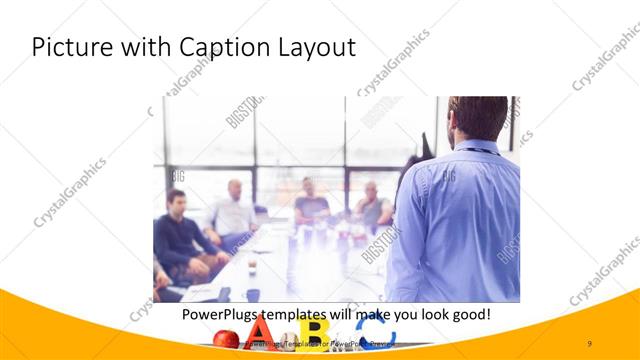 Picture with Caption presentation slide layout