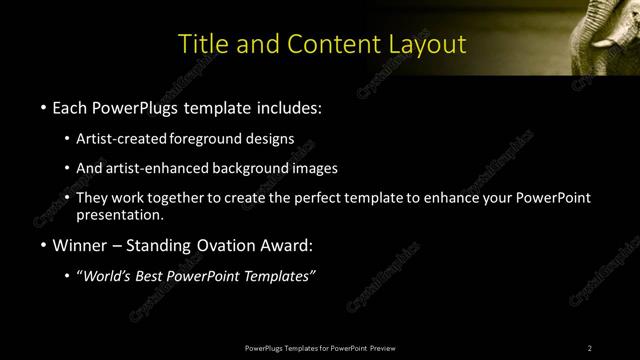 Title and Content presentation slide layout