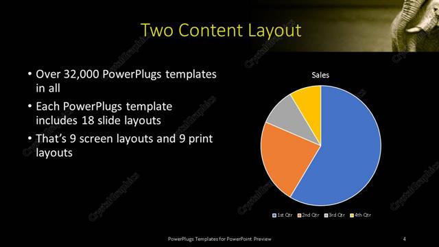 Two Content presentation slide layout