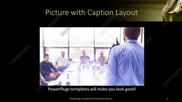 Picture with Caption presentation slide layout