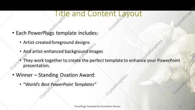 Title and Content presentation slide layout