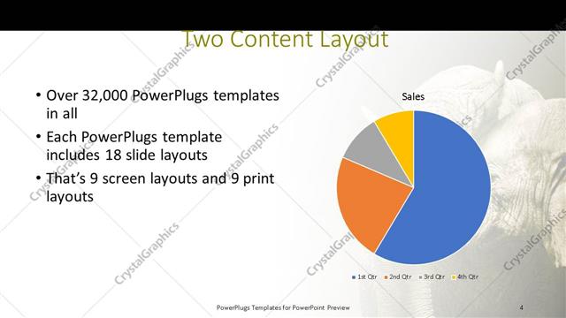 Two Content presentation slide layout