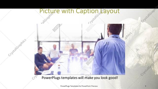 Picture with Caption presentation slide layout