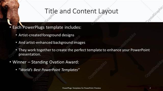 Title and Content presentation slide layout
