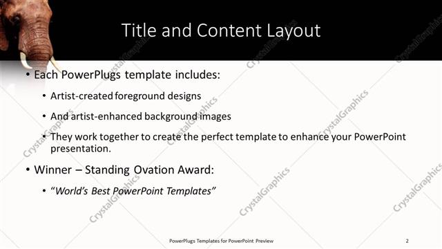 Title and Content presentation slide layout