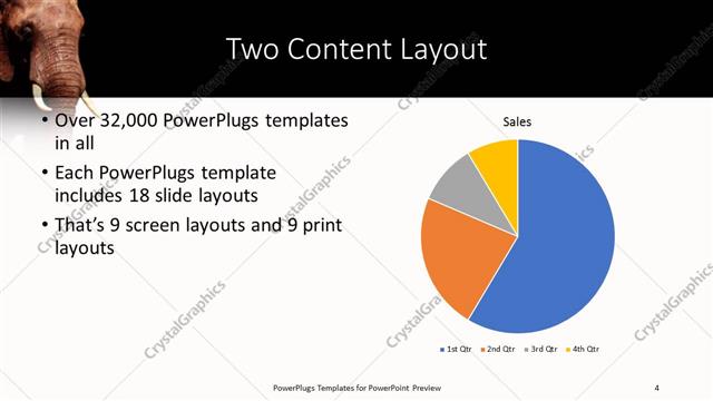 Two Content presentation slide layout