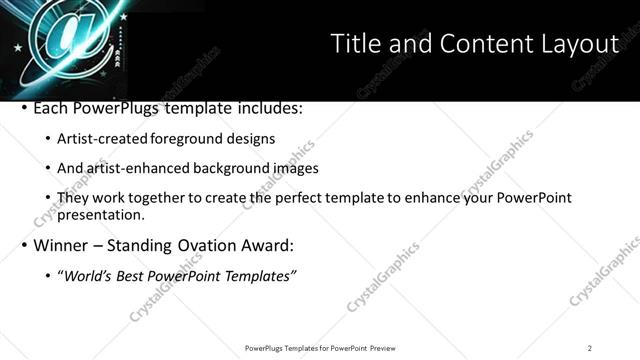 Title and Content presentation slide layout