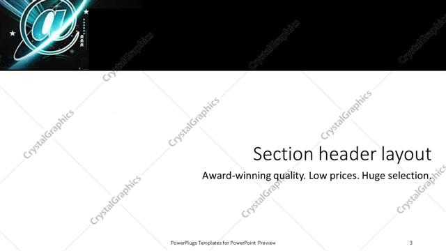 Section Header presentation slide layout