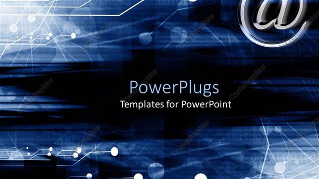  Presentation with email - Email symbol on a dark blue background