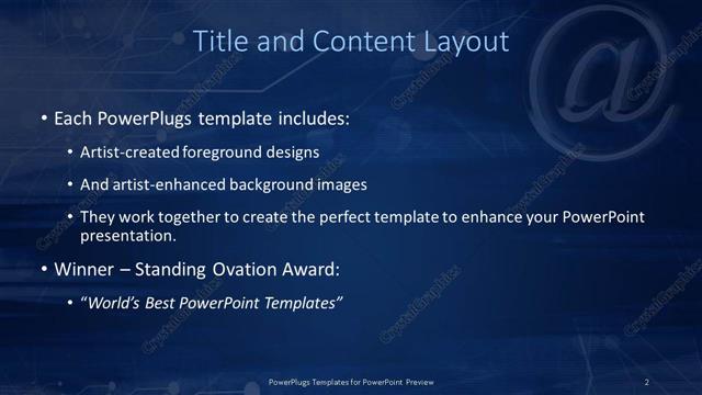 Title and Content presentation slide layout