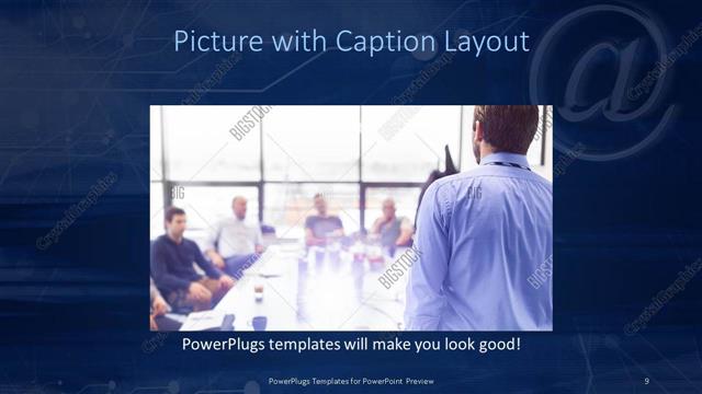 Picture with Caption presentation slide layout