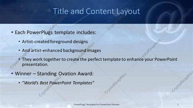 Title and Content presentation slide layout