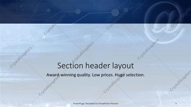 Section Header presentation slide layout