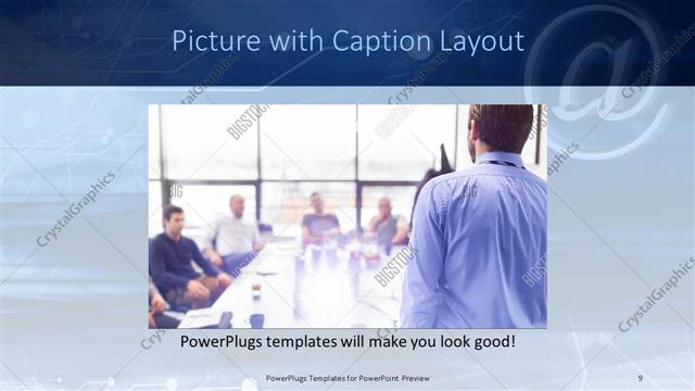 Picture with Caption presentation slide layout