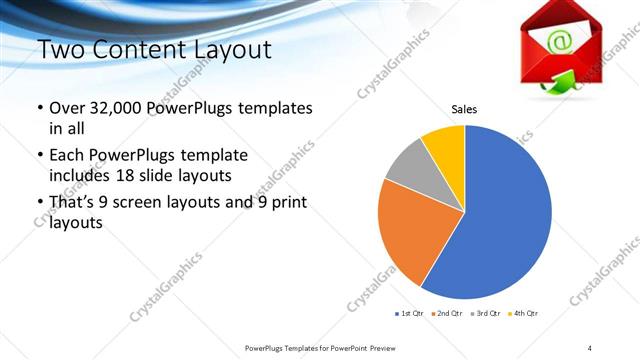 Two Content presentation slide layout