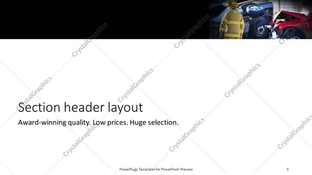 Section Header presentation slide layout