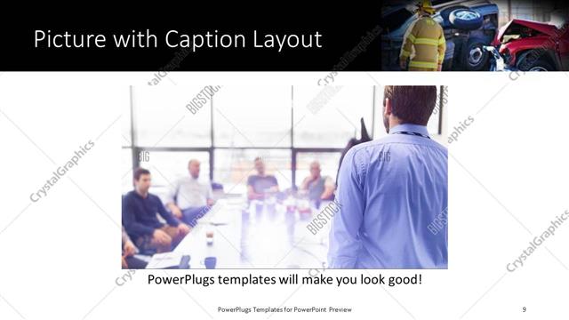 Picture with Caption presentation slide layout