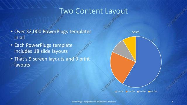 Two Content presentation slide layout