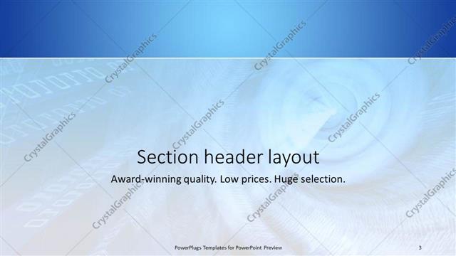 Section Header presentation slide layout