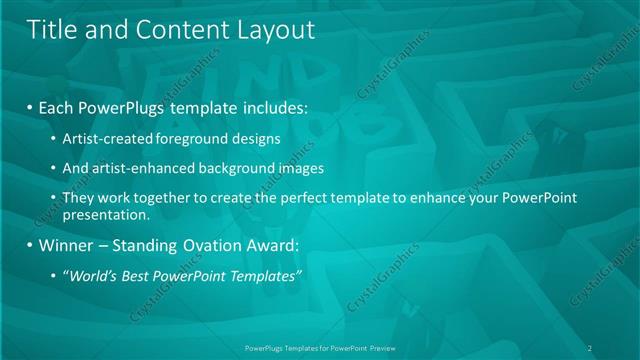 Title and Content presentation slide layout