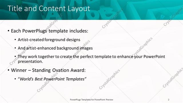 Title and Content presentation slide layout