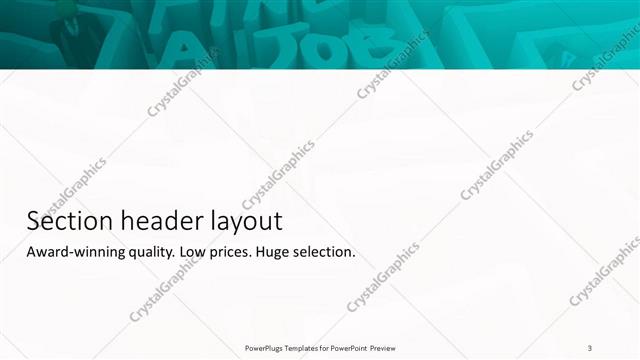 Section Header presentation slide layout