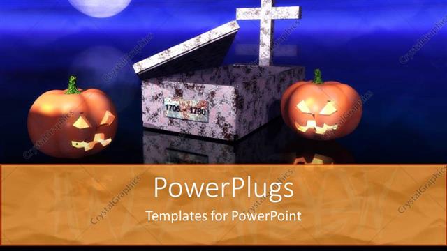  Presentation with empty cross - Empty grave with cross and carved pumpkins