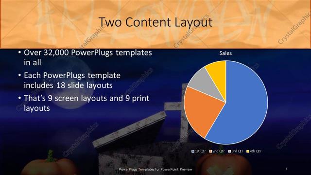 Two Content presentation slide layout