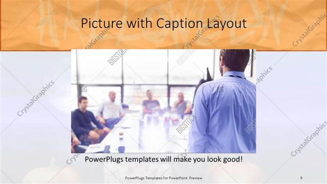 Picture with Caption presentation slide layout