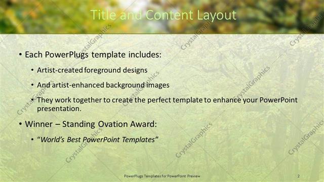 Title and Content presentation slide layout