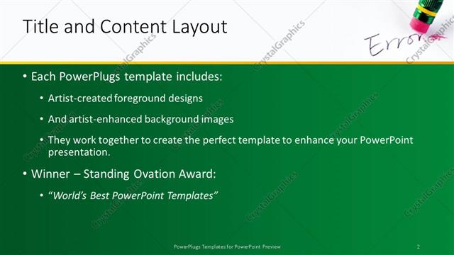 Title and Content presentation slide layout