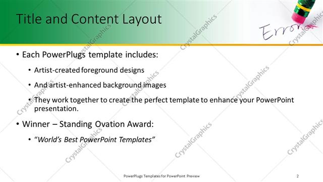 Title and Content presentation slide layout