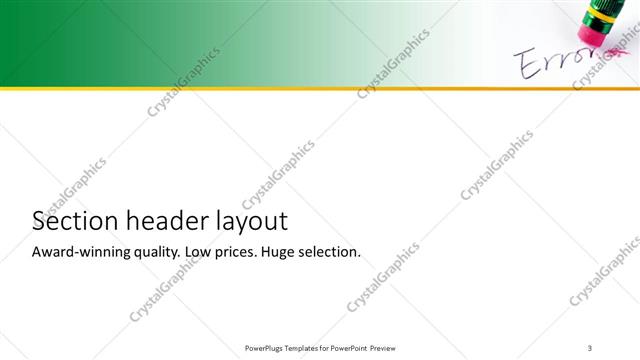 Section Header presentation slide layout
