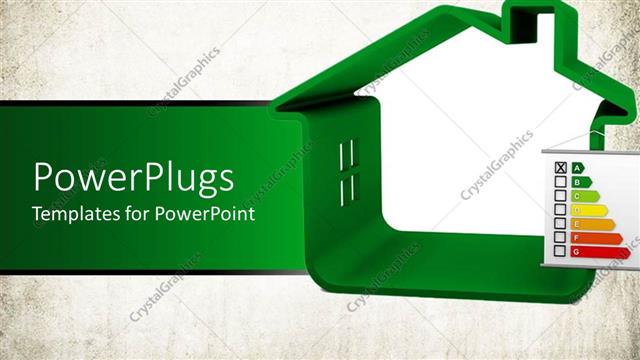  Presentation with real estate - The energy classification along with a green house depiction