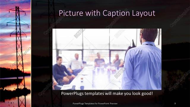 Picture with Caption presentation slide layout