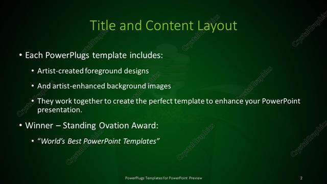 Title and Content presentation slide layout